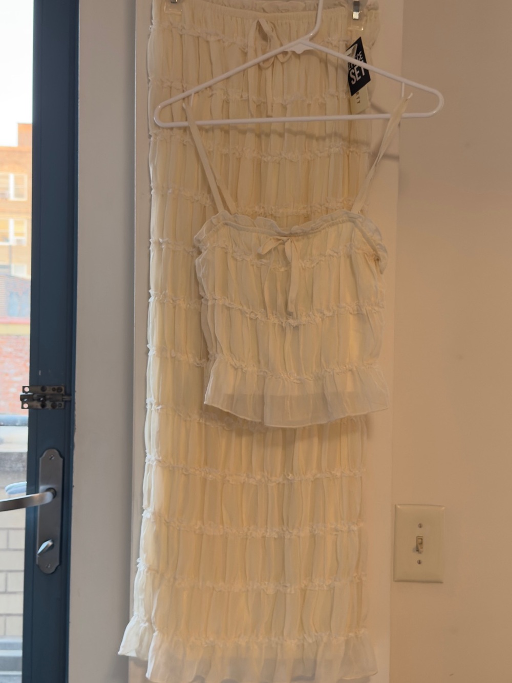 Thirty thirty Ivory Two-Piece Set - Cream Ruffled Top & Skirt